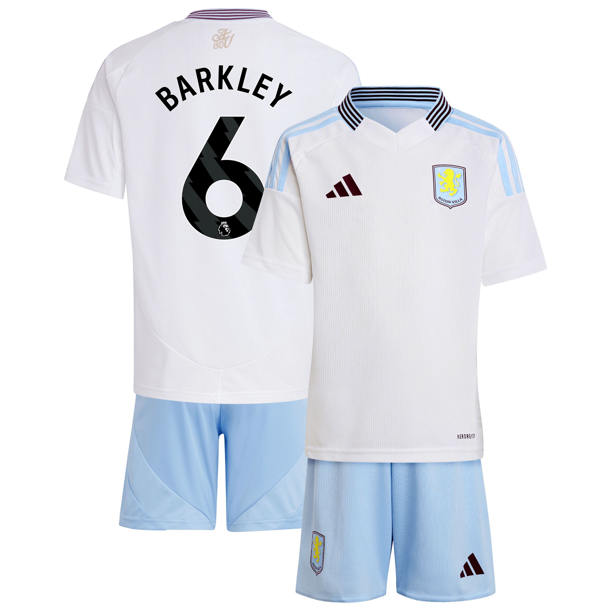 aston villa adidas away mini kit 2024-25 with barkley 6 printing Collection | Official Aston Villa FC Gear Online
