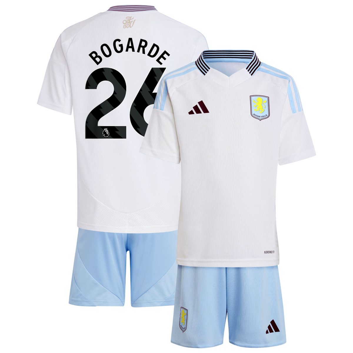 aston villa adidas away mini kit 2024-25 with bogarde 26 printing Collection | Official Aston Villa FC Gear Online