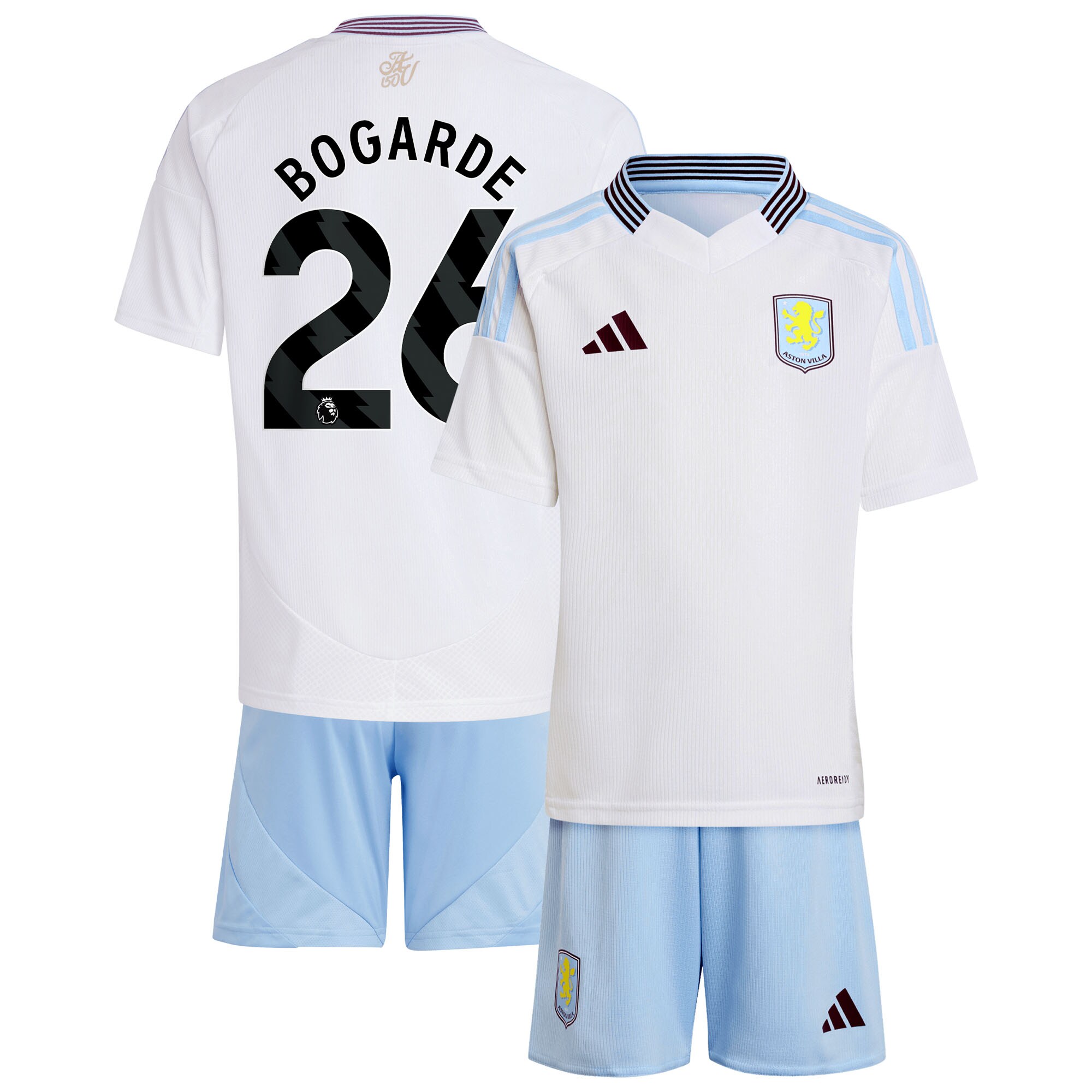 aston villa adidas away mini kit 2024-25 with bogarde 26 printing Collection | Official Aston Villa FC Gear Online