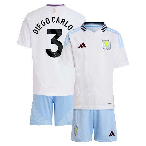 aston villa adidas away mini kit 2024-25 with diego carlos 3 printing Collection | Official Aston Villa FC Gear Online