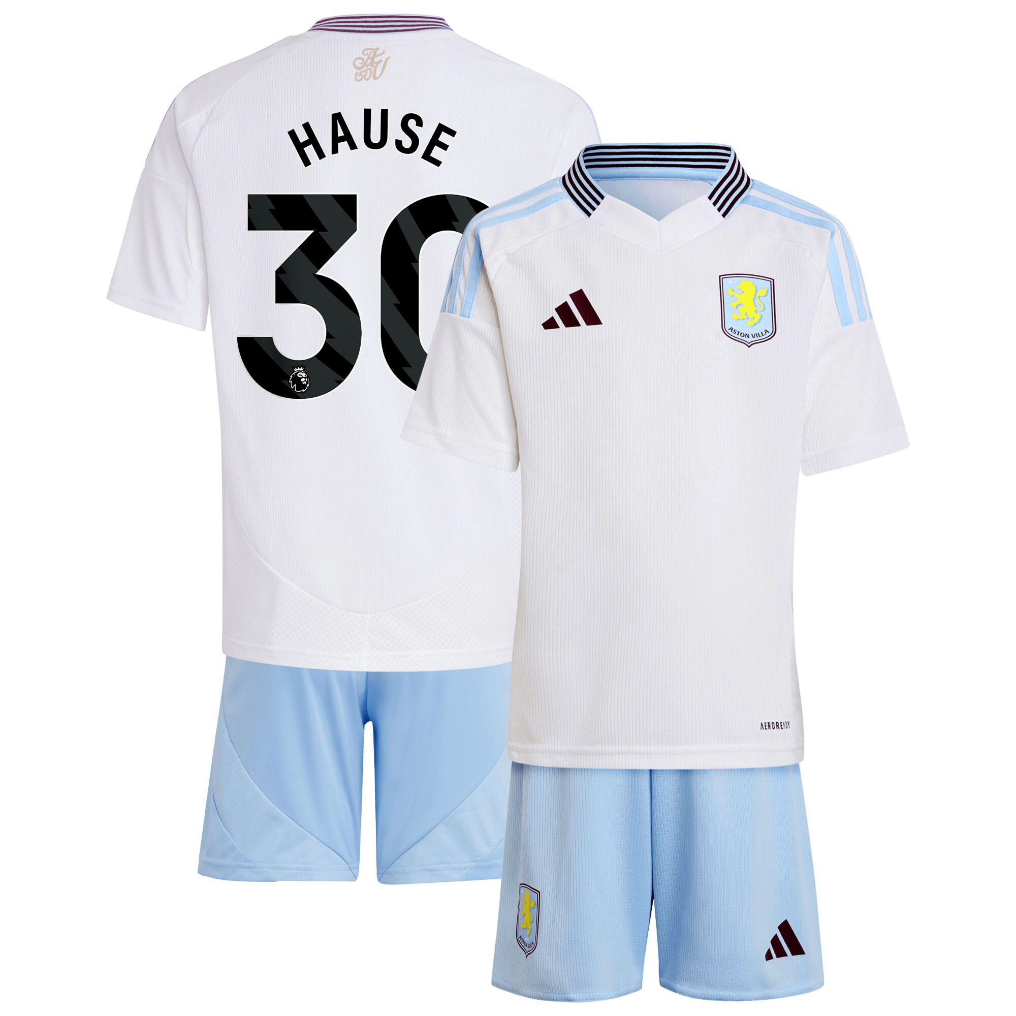 aston villa adidas away mini kit 2024-25 with hause 30 printing Collection | Official Aston Villa FC Gear Online