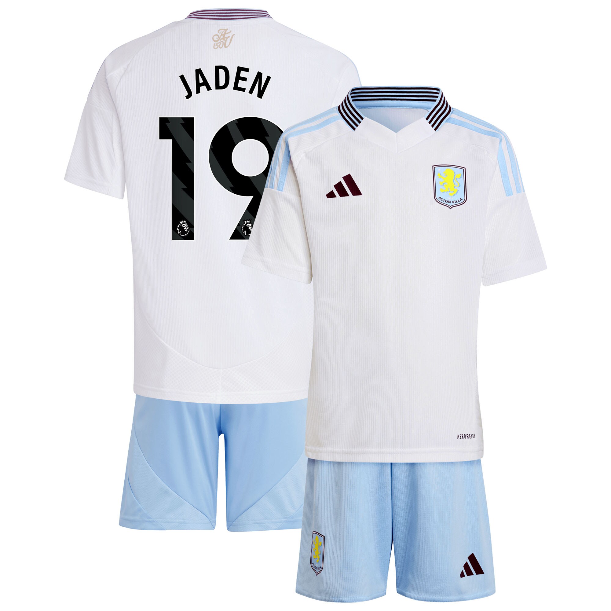 aston villa adidas away mini kit 2024-25 with jaden 19 printing Collection | Official Aston Villa FC Gear Online