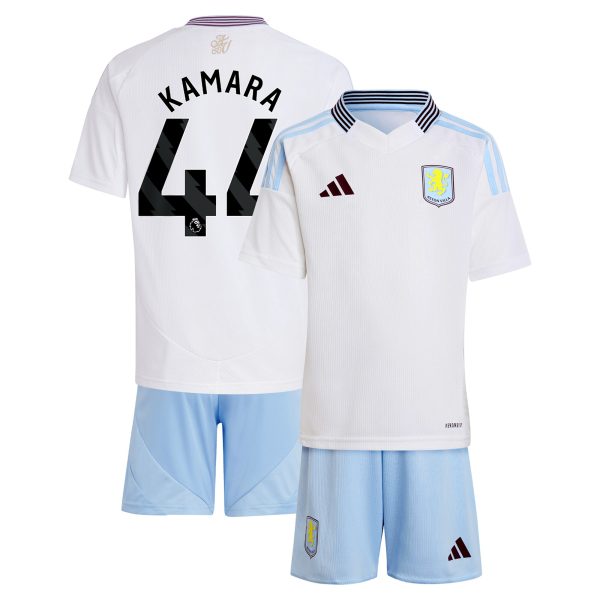 aston villa adidas away mini kit 2024-25 with kamara 44 printing Collection | Official Aston Villa FC Gear Online
