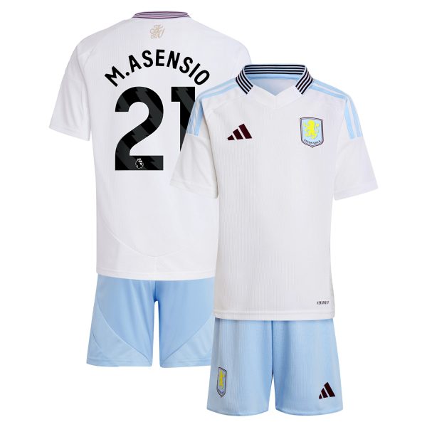 aston villa adidas away mini kit 2024-25 with m.asensio 21 printing Collection | Official Aston Villa FC Gear Online
