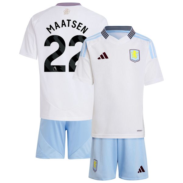 aston villa adidas away mini kit 2024-25 with maatsen 22 printing Collection | Official Aston Villa FC Gear Online