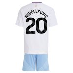 aston villa adidas away mini kit 2024-25 with nedeljković 20 printing Collection | Official Aston Villa FC Gear Online