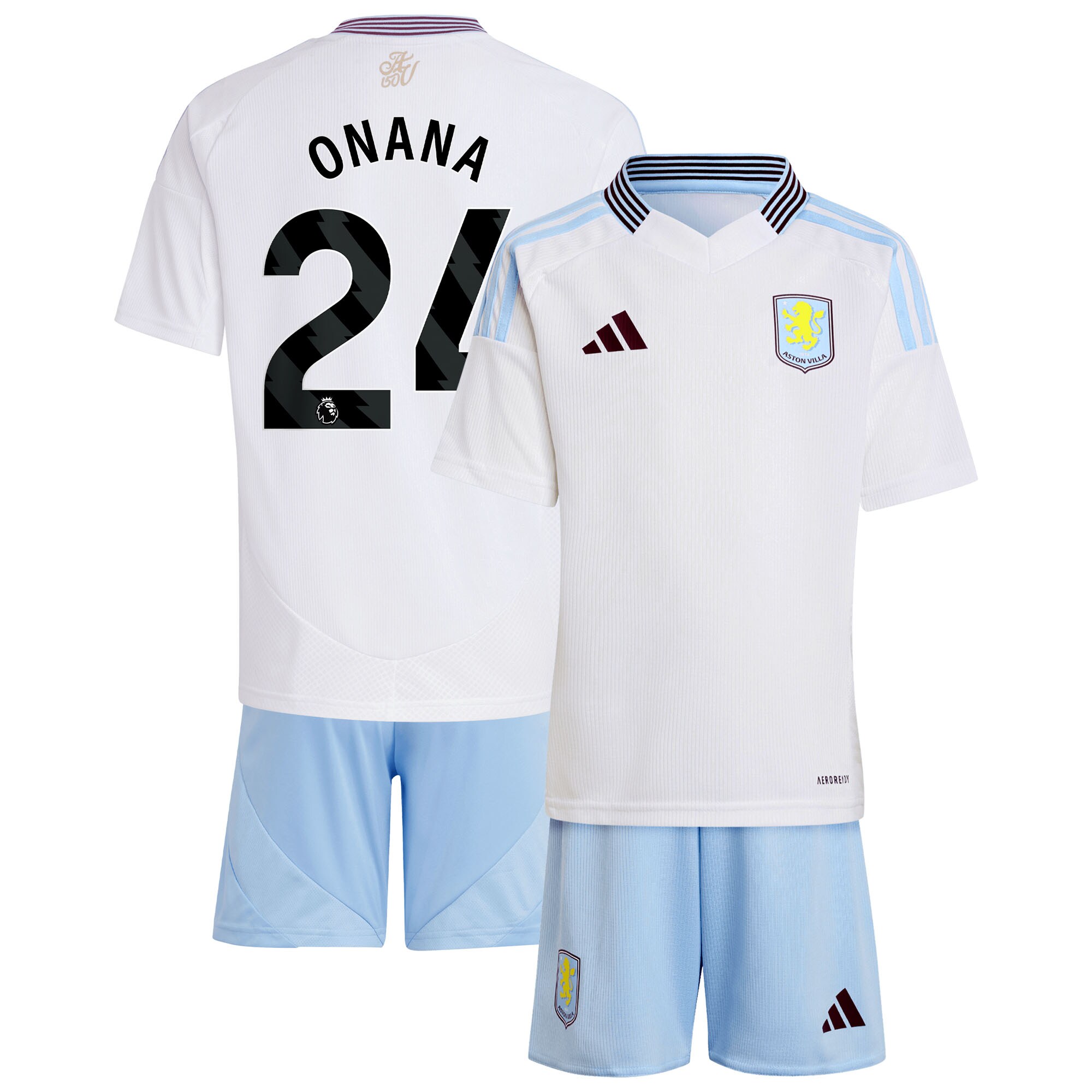 aston villa adidas away mini kit 2024-25 with onana 24 printing Collection | Official Aston Villa FC Gear Online