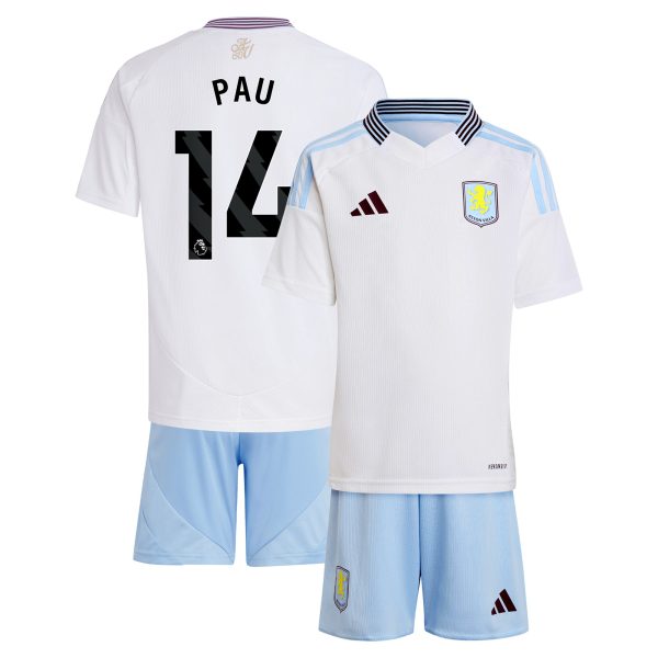 aston villa adidas away mini kit 2024-25 with pau 14 printing Collection | Official Aston Villa FC Gear Online