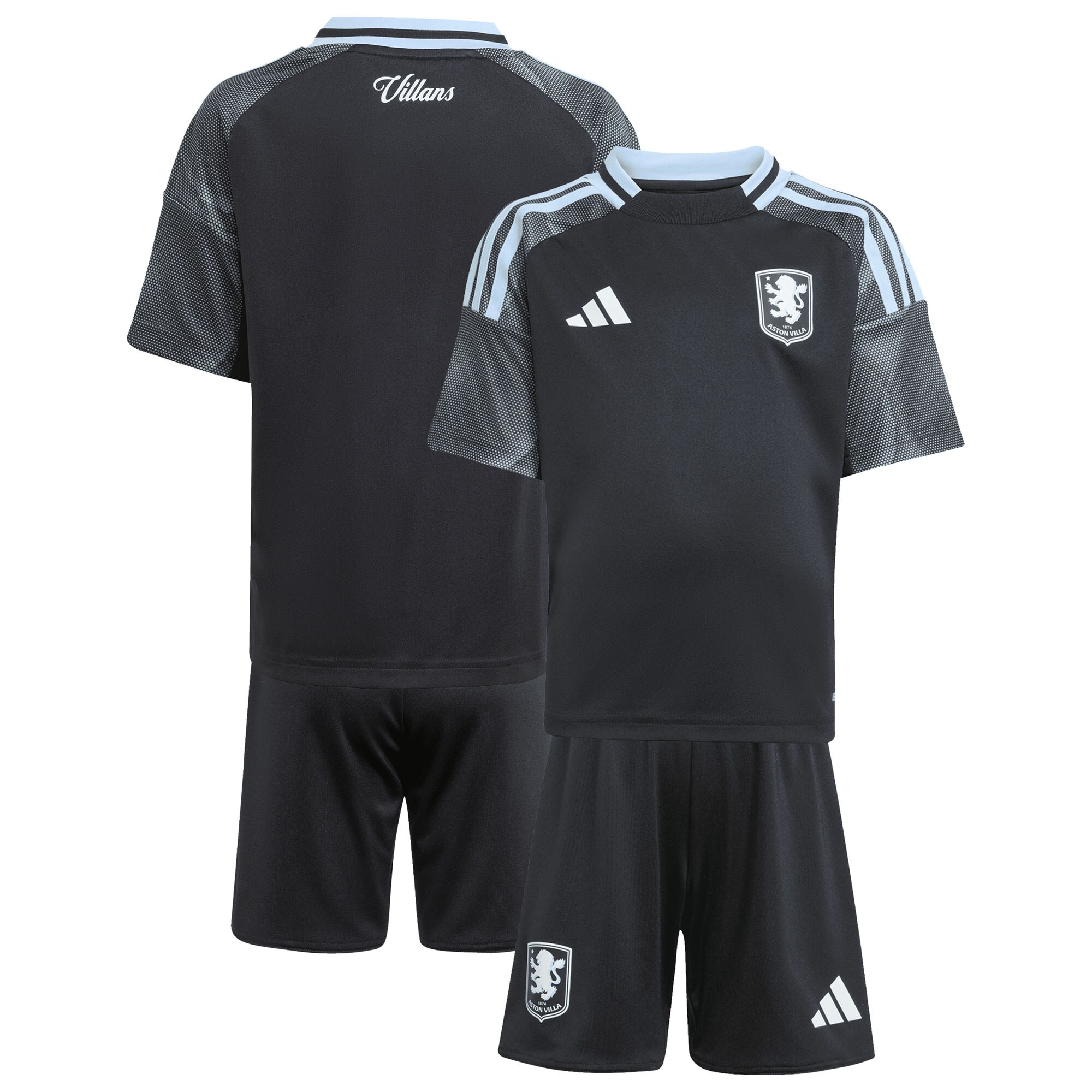 aston villa adidas away mini kit 2025-26 with custom printing Collection | Official Aston Villa FC Gear Online