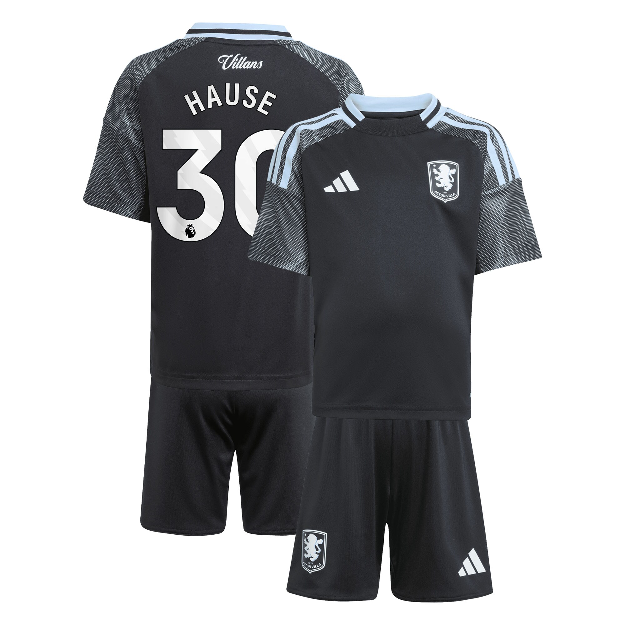 aston villa adidas away mini kit 2025-26 with hause 30 printing Collection | Official Aston Villa FC Gear Online