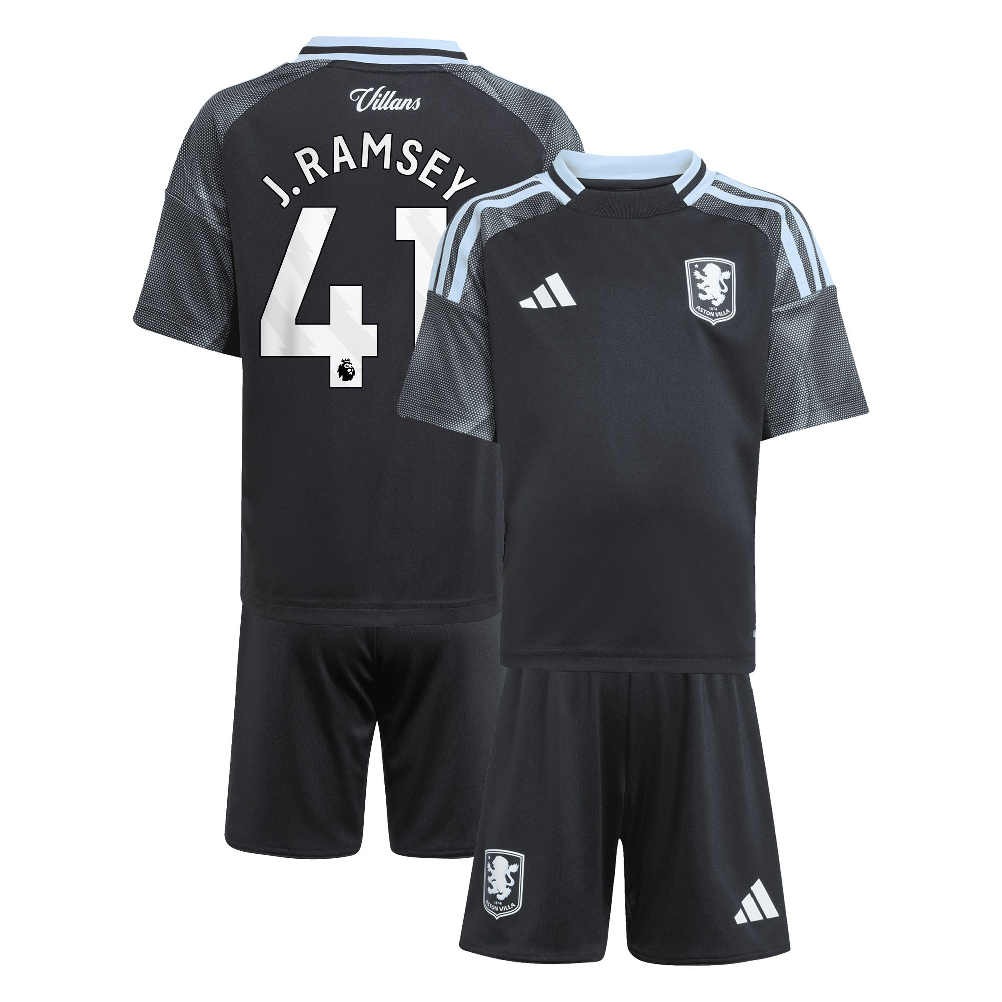 aston villa adidas away mini kit 2025-26 with j. ramsey 41 printing Collection | Official Aston Villa FC Gear Online