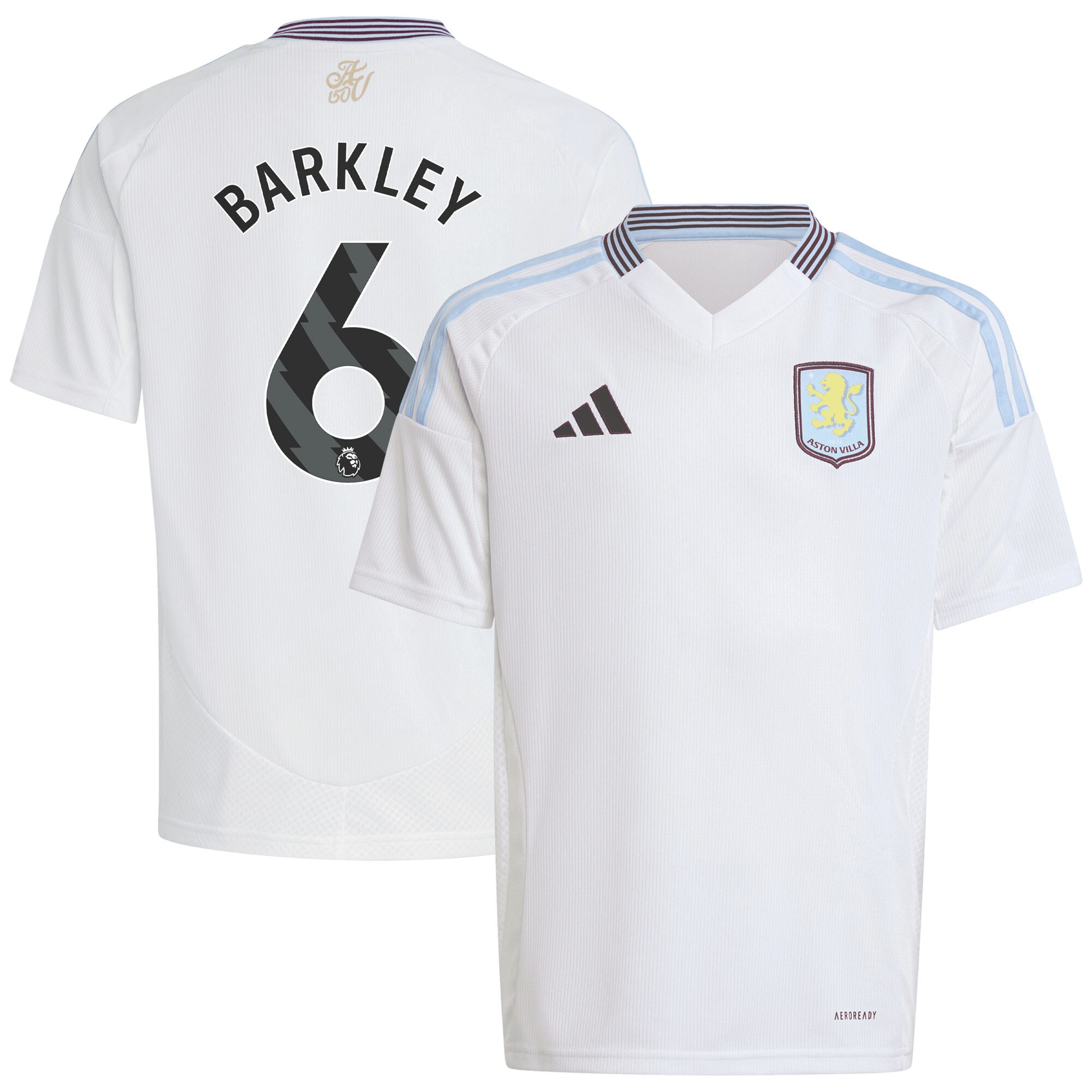 aston villa adidas away shirt 2024-25 – kids with barkley 6 printing Collection | Official Aston Villa FC Gear Online
