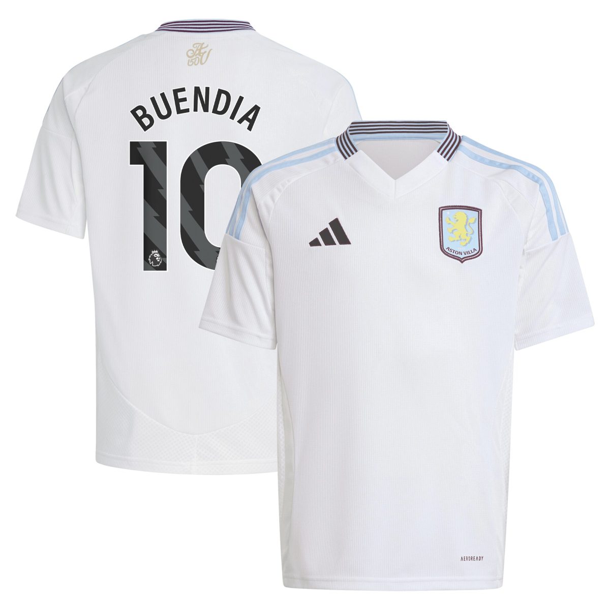aston villa adidas away shirt 2024-25 – kids with buendia 10 printing Collection | Official Aston Villa FC Gear Online