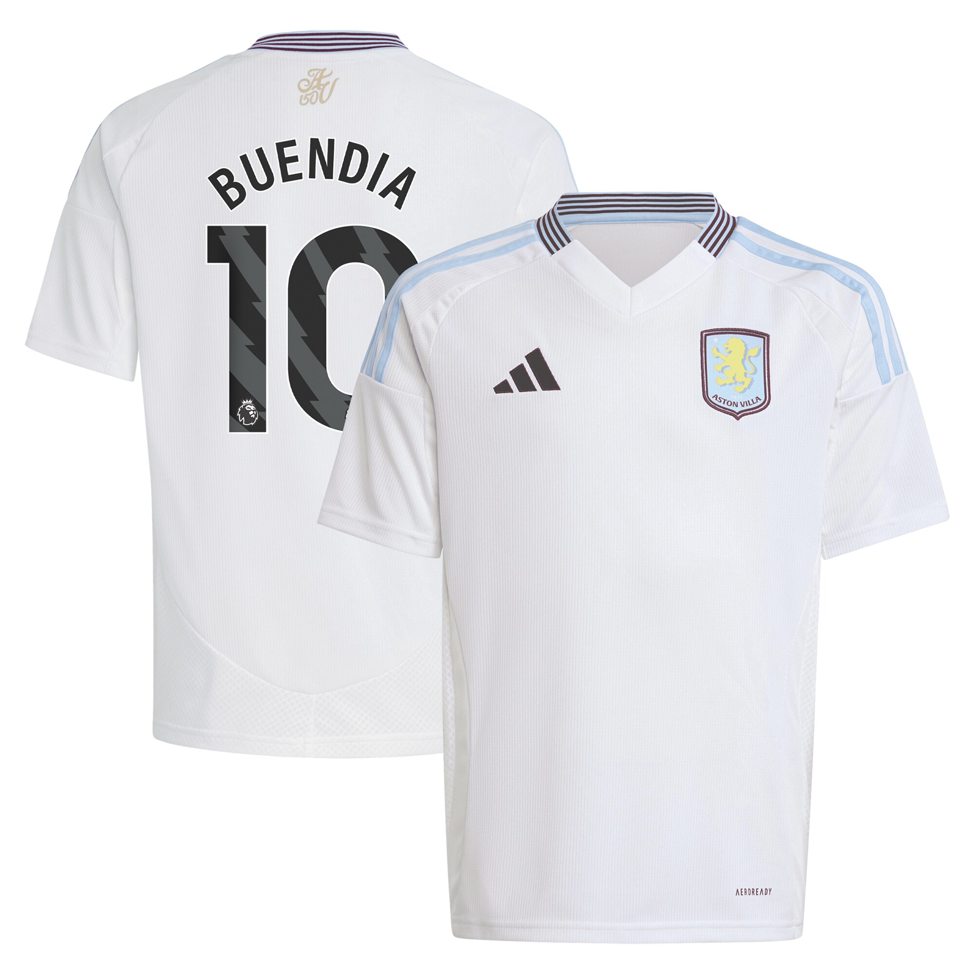 aston villa adidas away shirt 2024-25 – kids with buendia 10 printing Collection | Official Aston Villa FC Gear Online