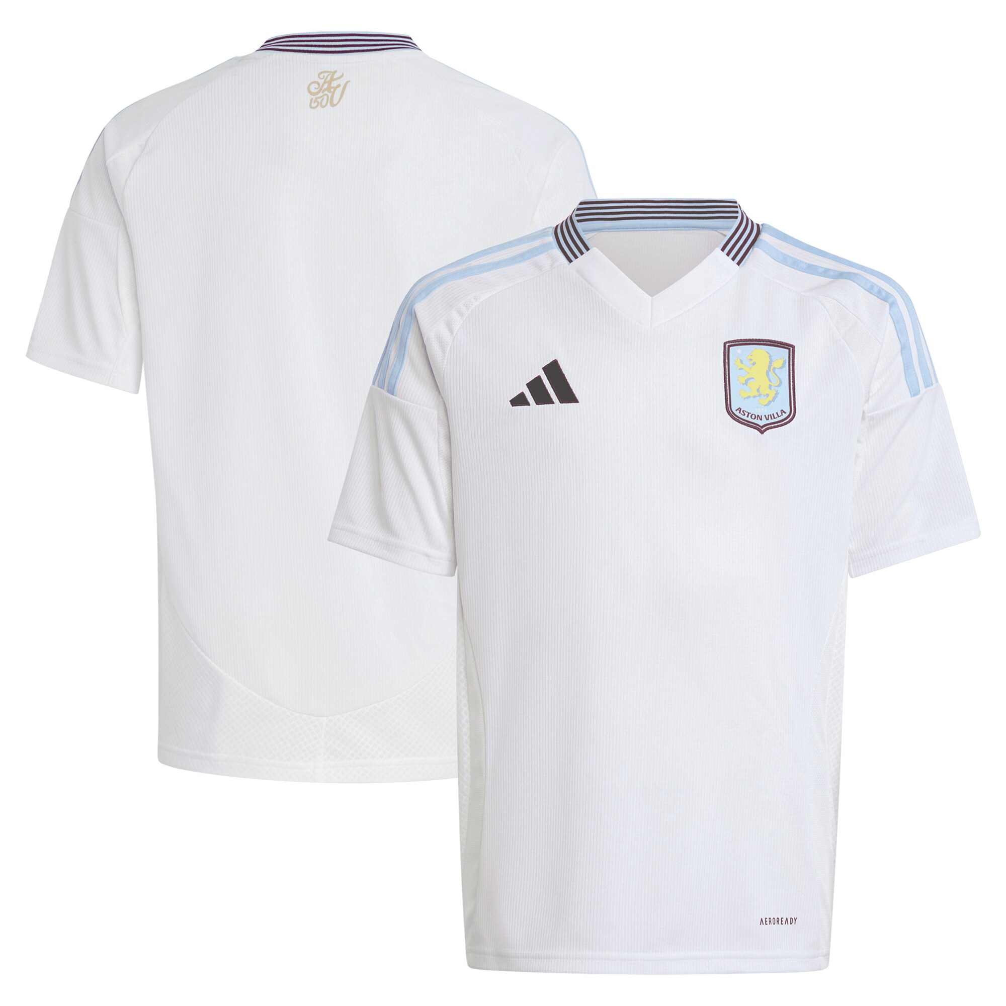 aston villa adidas away shirt 2024-25 – kids with custom printing Collection | Official Aston Villa FC Gear Online