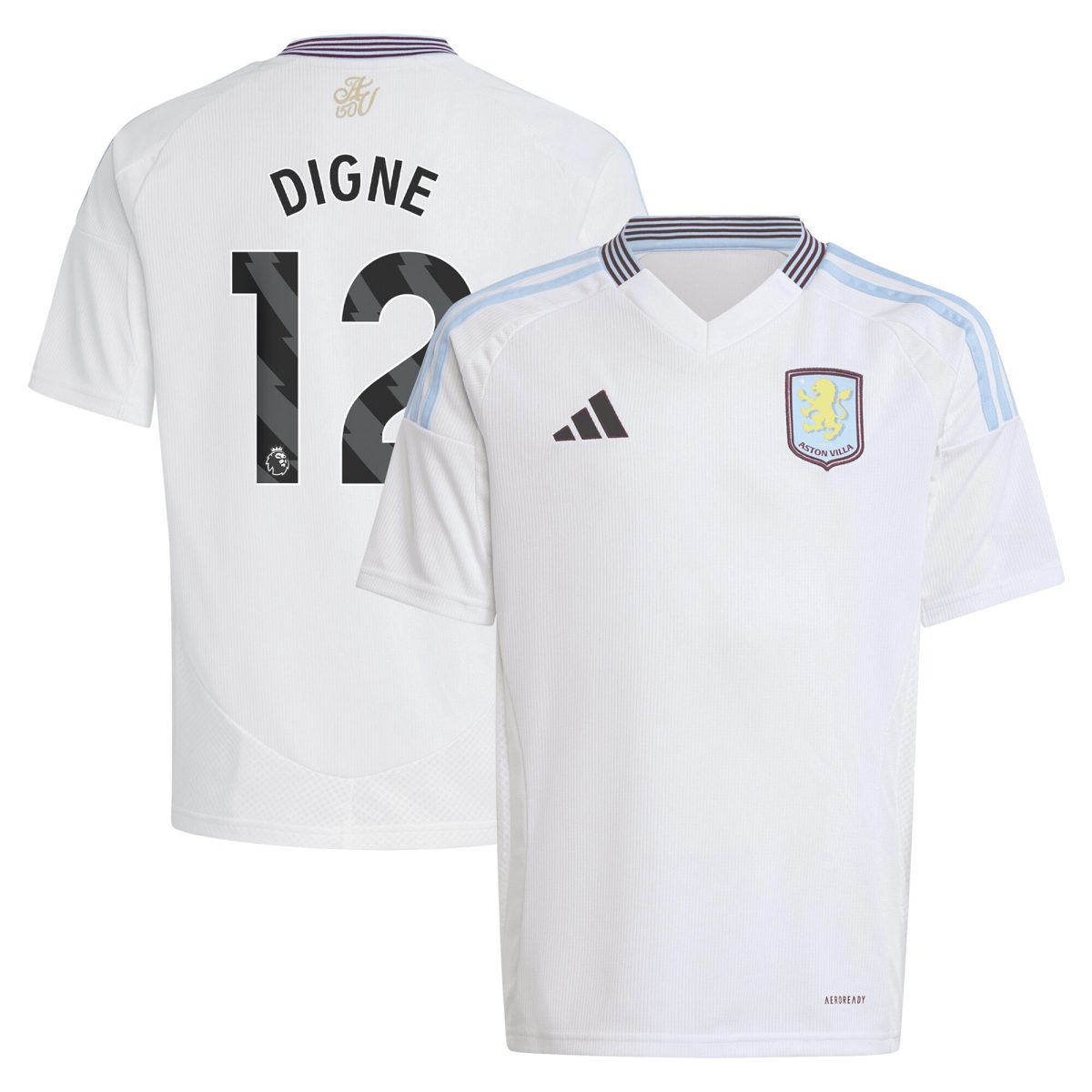 aston villa adidas away shirt 2024-25 – kids with digne 12 printing Collection | Official Aston Villa FC Gear Online