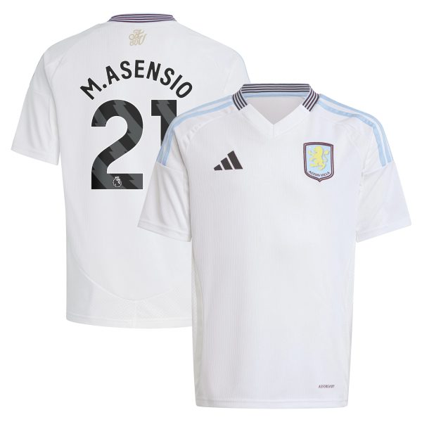 aston villa adidas away shirt 2024-25 – kids with m.asensio 21 printing Collection | Official Aston Villa FC Gear Online