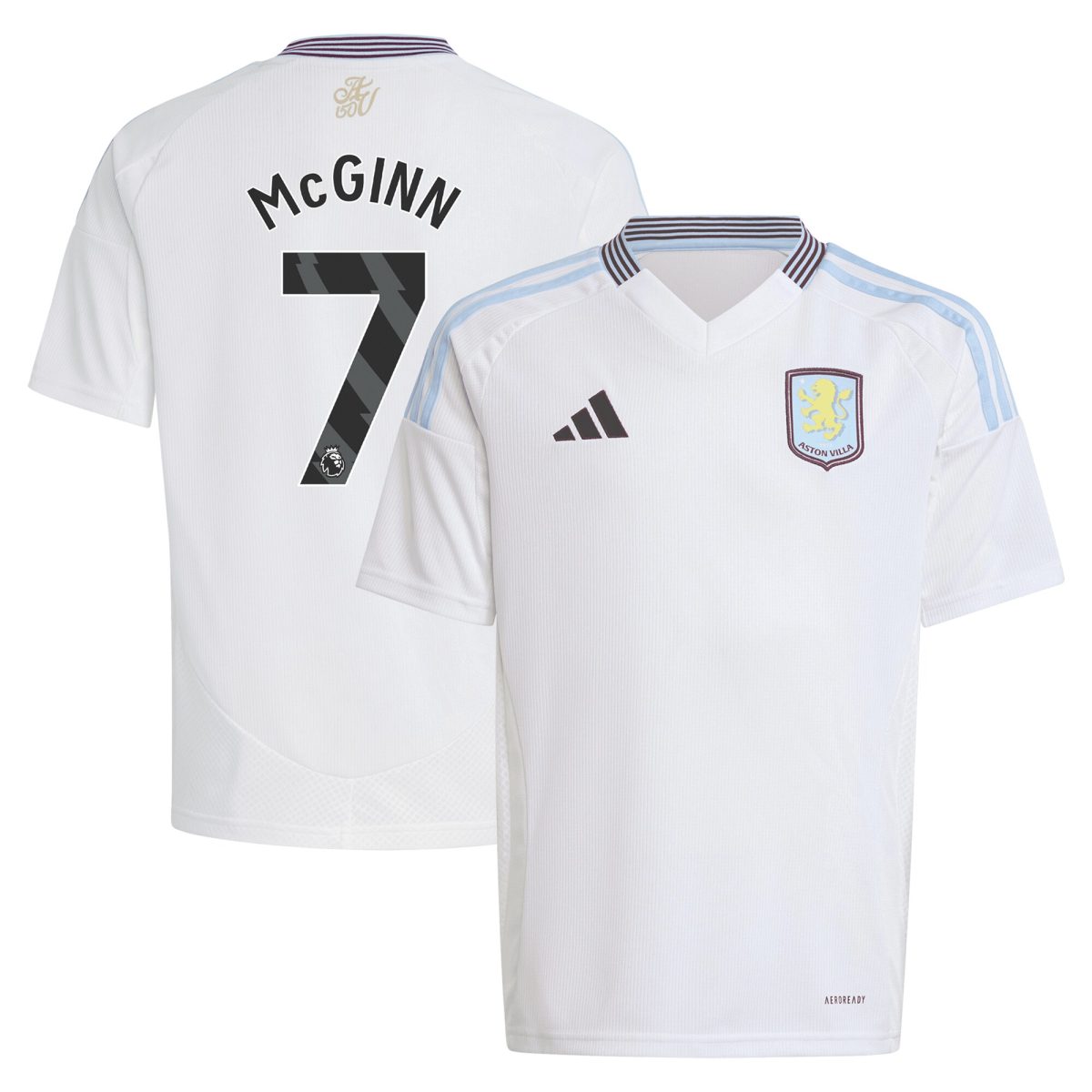 aston villa adidas away shirt 2024-25 – kids with mcginn 7 printing Collection | Official Aston Villa FC Gear Online