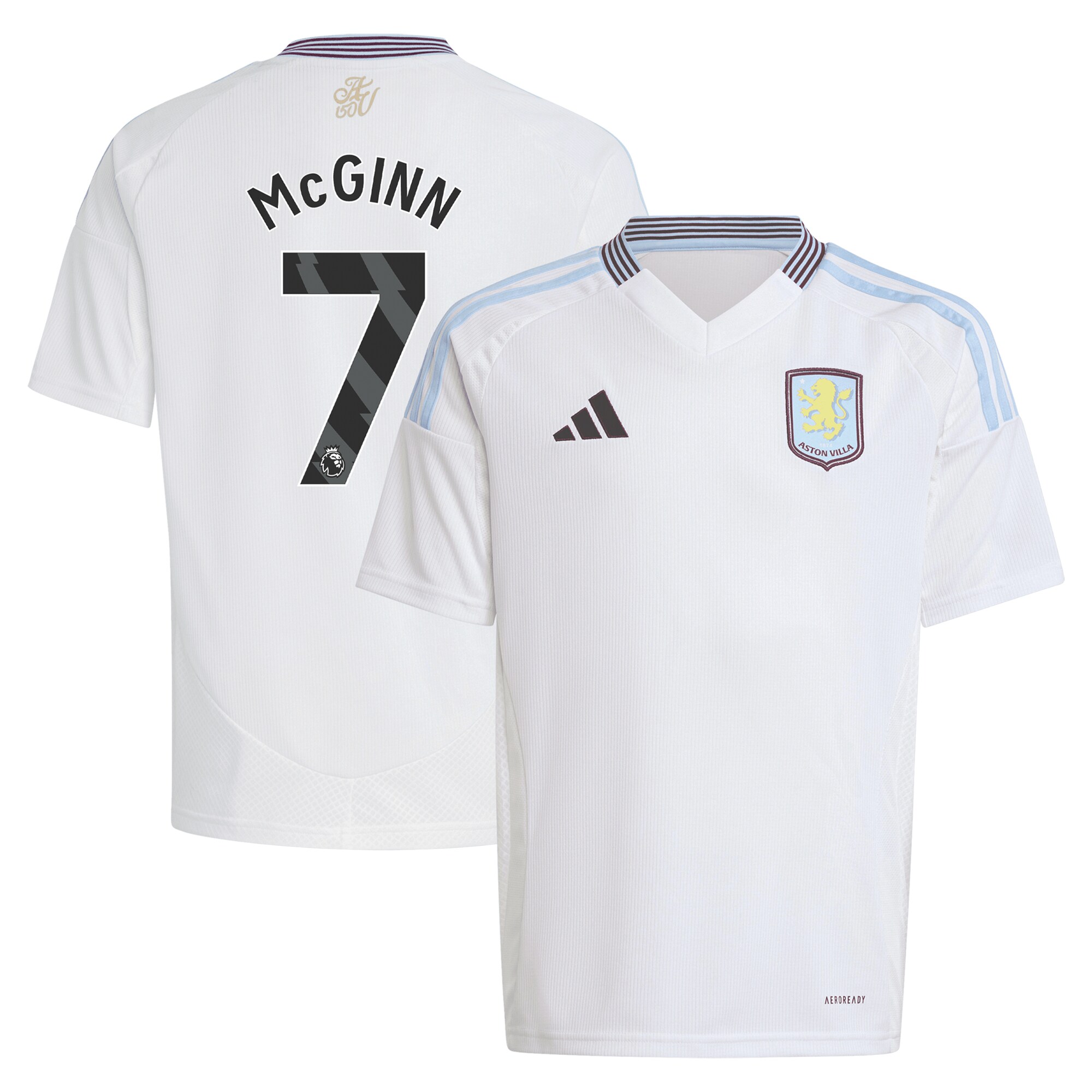 aston villa adidas away shirt 2024-25 – kids with mcginn 7 printing Collection | Official Aston Villa FC Gear Online