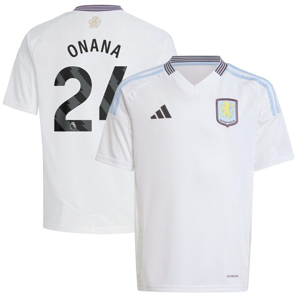 aston villa adidas away shirt 2024-25 – kids with onana 24 printing Collection | Official Aston Villa FC Gear Online