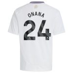 aston villa adidas away shirt 2024-25 – kids with onana 24 printing Collection | Official Aston Villa FC Gear Online