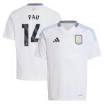 aston villa adidas away shirt 2024-25 – kids with pau 14 printing Collection | Official Aston Villa FC Gear Online