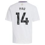 aston villa adidas away shirt 2024-25 – kids with pau 14 printing Collection | Official Aston Villa FC Gear Online