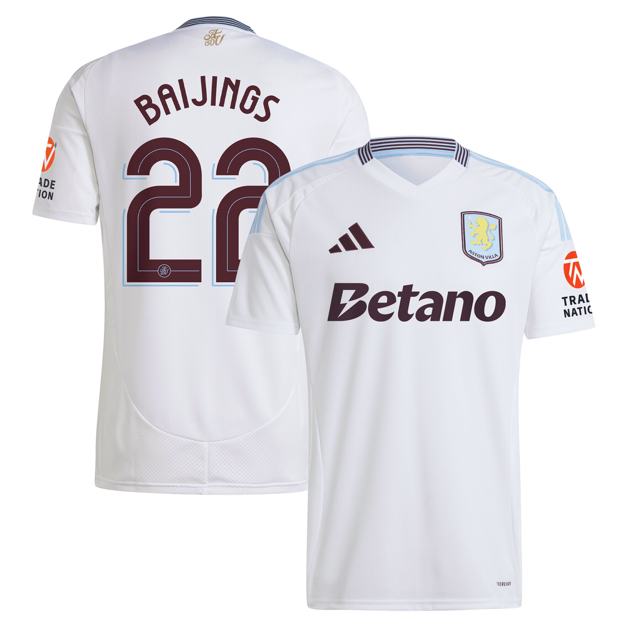 aston villa adidas away shirt 2024-25 with baijings 22 cup printing Collection | Official Aston Villa FC Gear Online