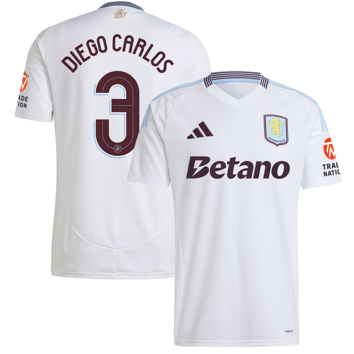 aston villa adidas away shirt 2024-25 with diego carlos 3 cup printing Collection | Official Aston Villa FC Gear Online