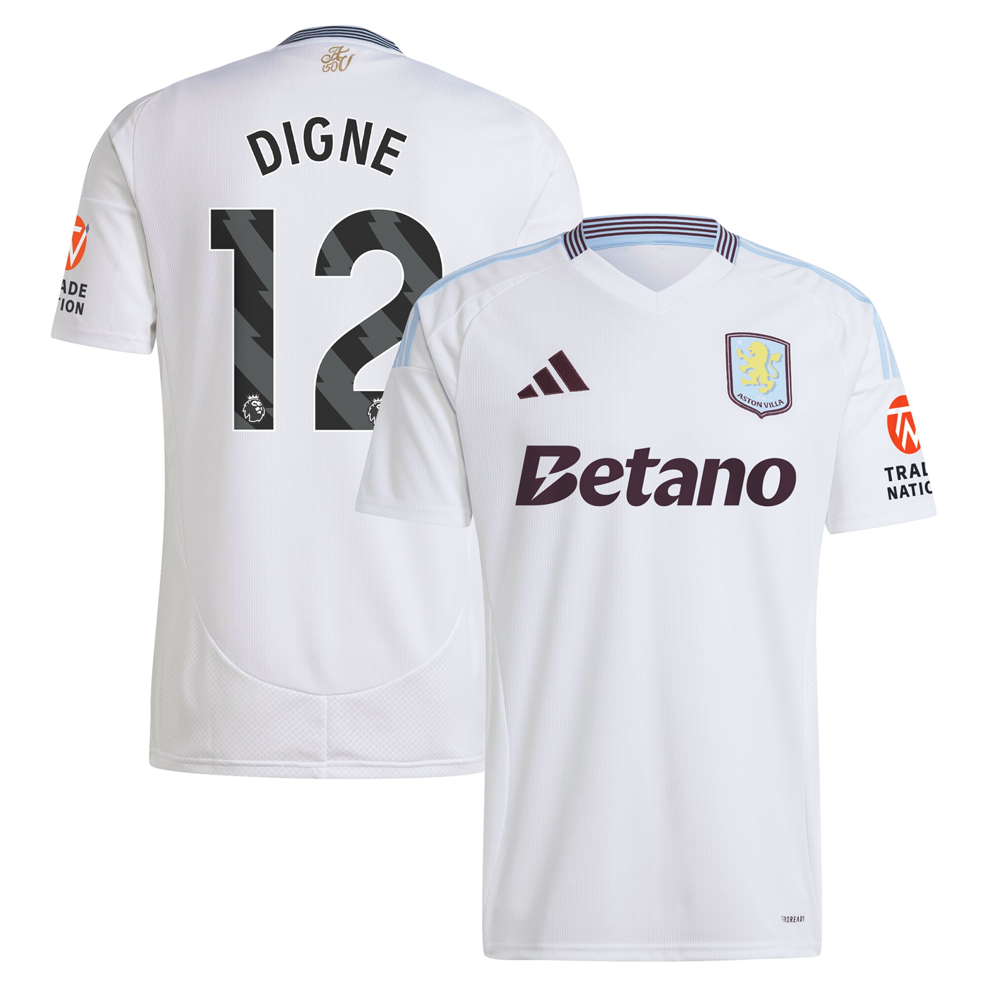 aston villa adidas away shirt 2024-25 with digne 12 printing Collection | Official Aston Villa FC Gear Online