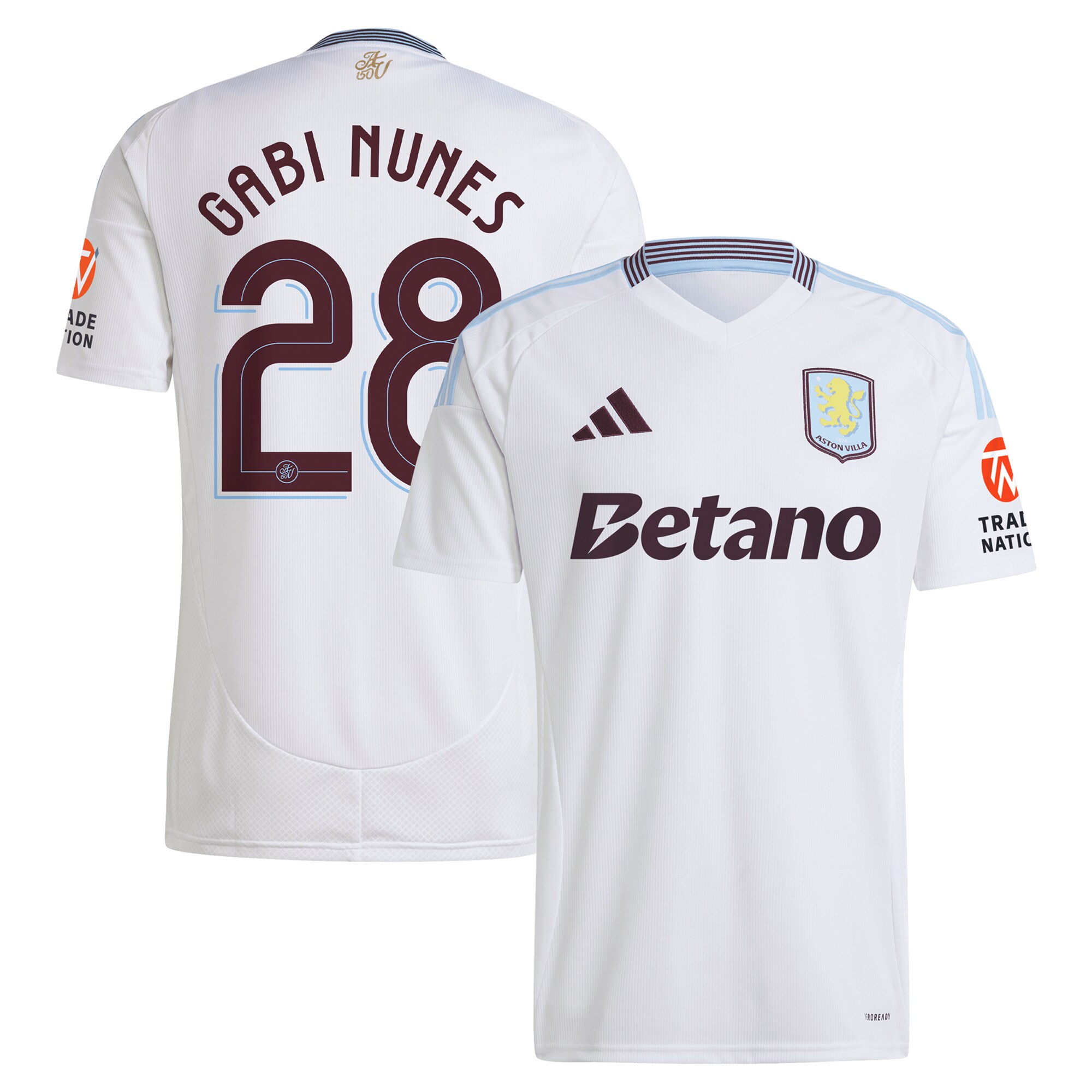 aston villa adidas away shirt 2024-25 with gabi nunes 28 cup printing Collection | Official Aston Villa FC Gear Online