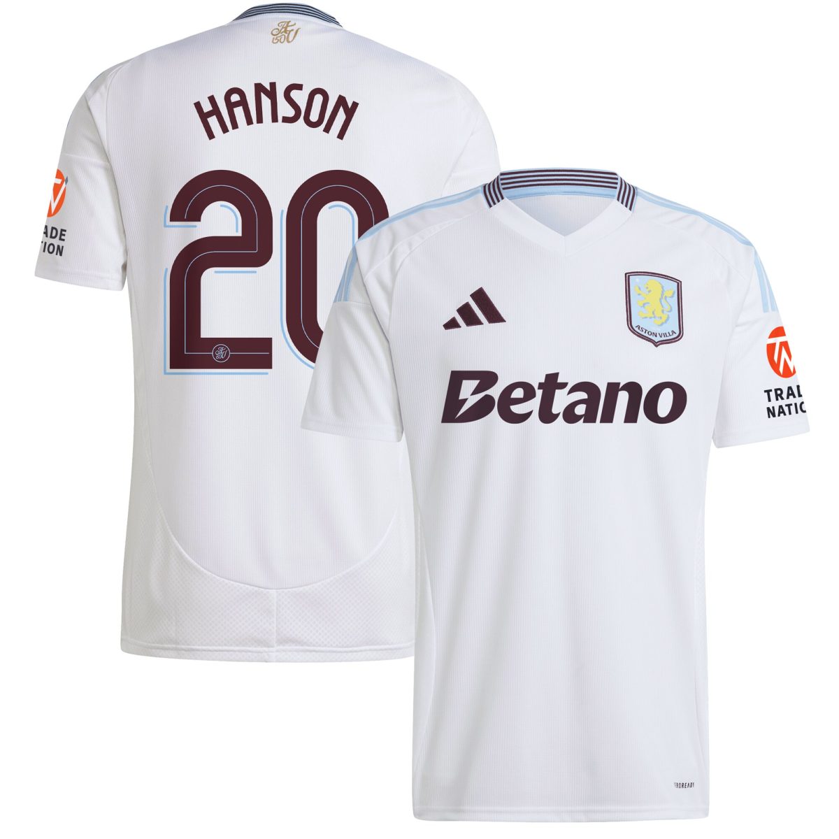 aston villa adidas away shirt 2024-25 with hanson 20 cup printing Collection | Official Aston Villa FC Gear Online