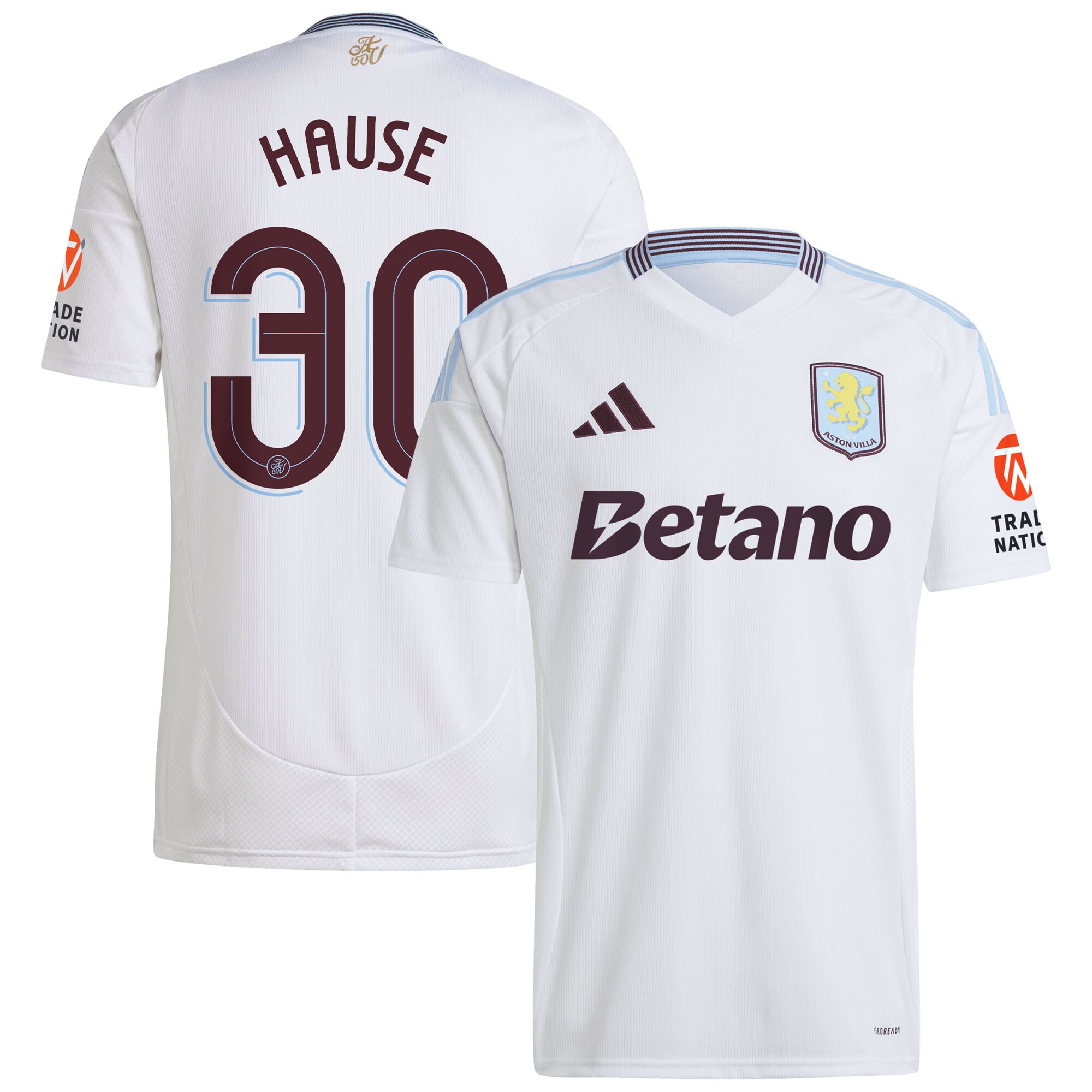 aston villa adidas away shirt 2024-25 with hause 30 cup printing Collection | Official Aston Villa FC Gear Online