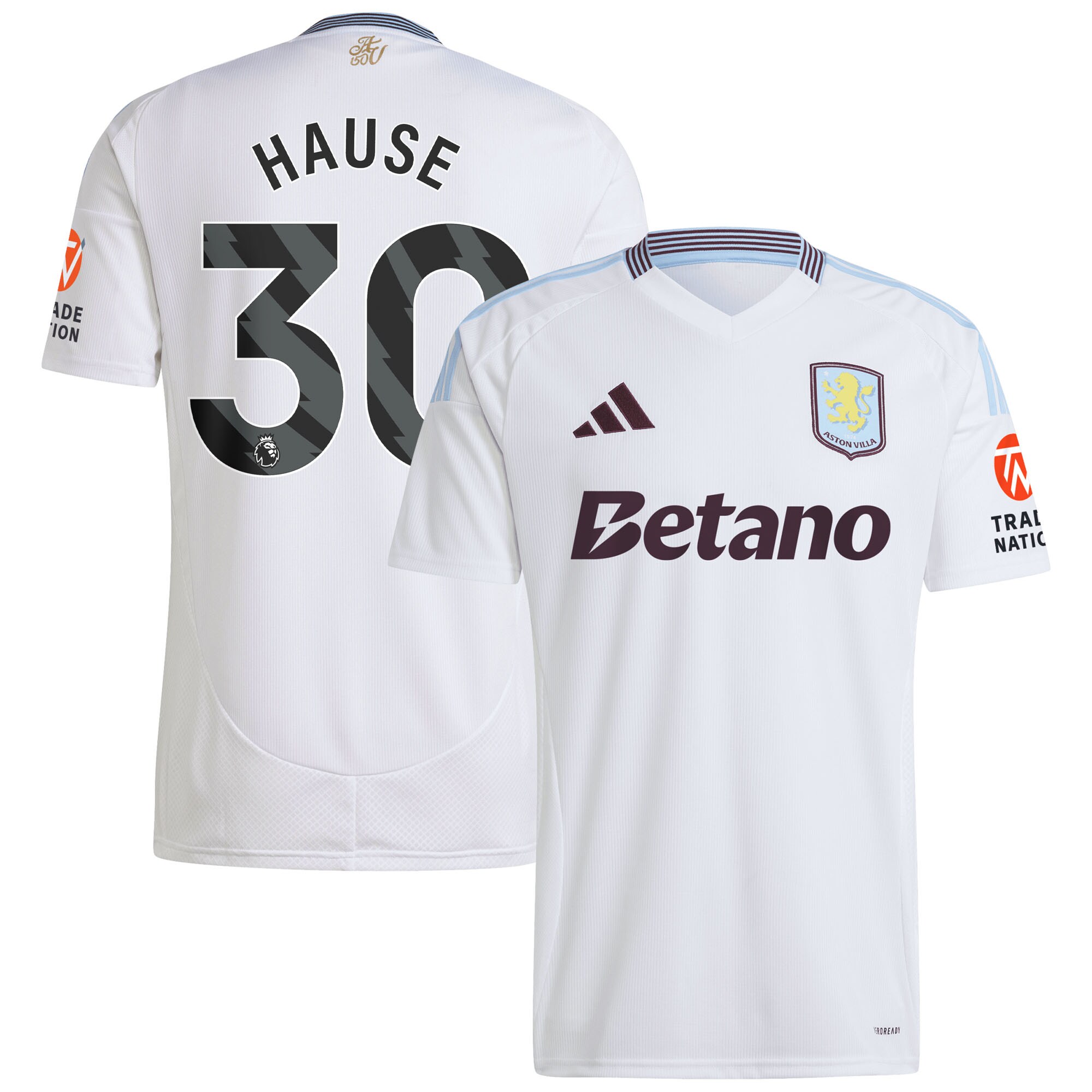aston villa adidas away shirt 2024-25 with hause 30 printing Collection | Official Aston Villa FC Gear Online