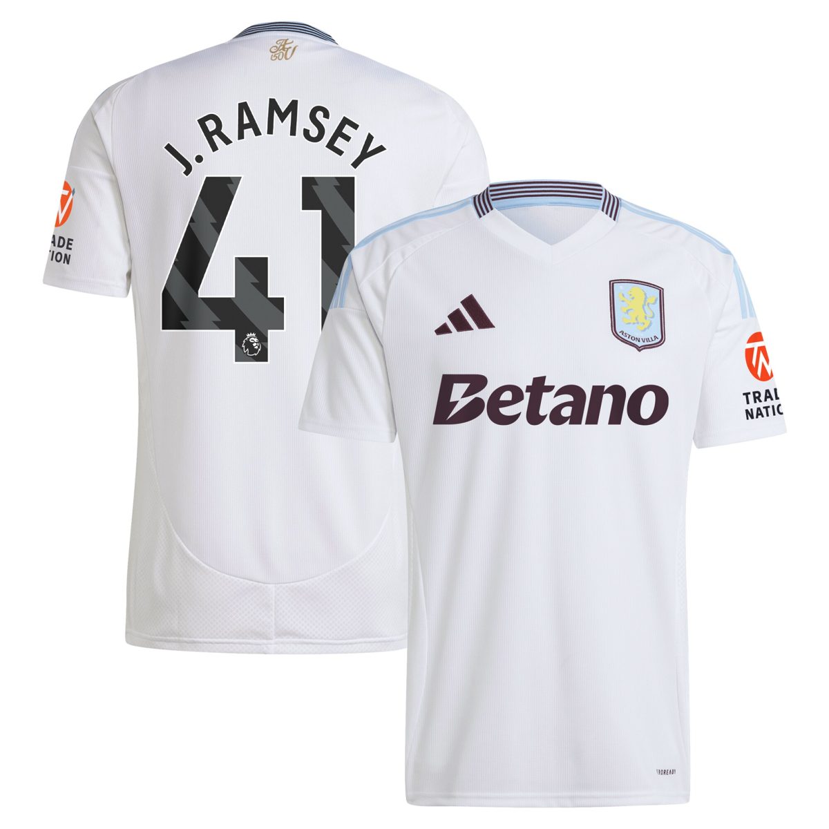 aston villa adidas away shirt 2024-25 with j. ramsey 41 printing Collection | Official Aston Villa FC Gear Online