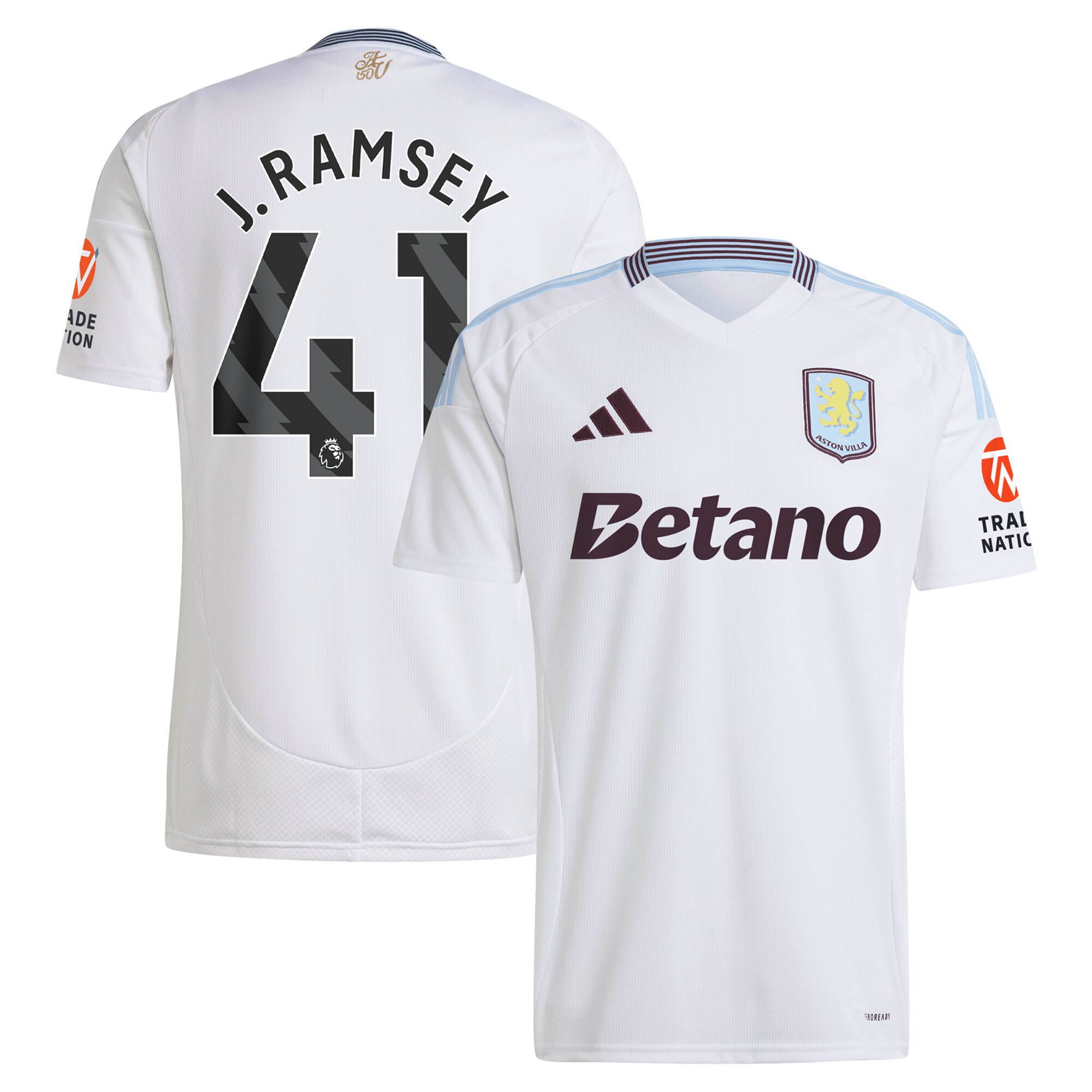 aston villa adidas away shirt 2024-25 with j. ramsey 41 printing Collection | Official Aston Villa FC Gear Online