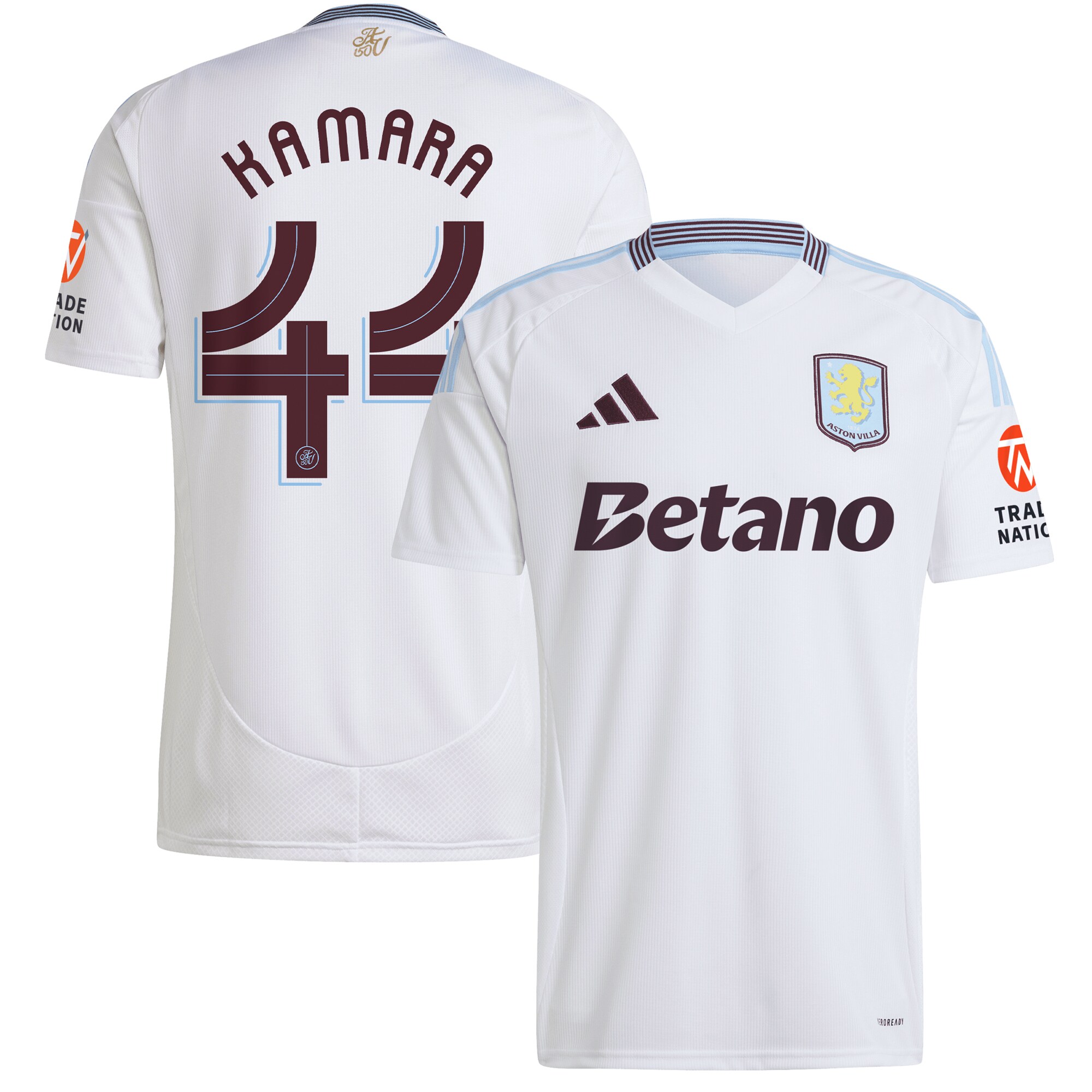 aston villa adidas away shirt 2024-25 with kamara 44 cup printing Collection | Official Aston Villa FC Gear Online