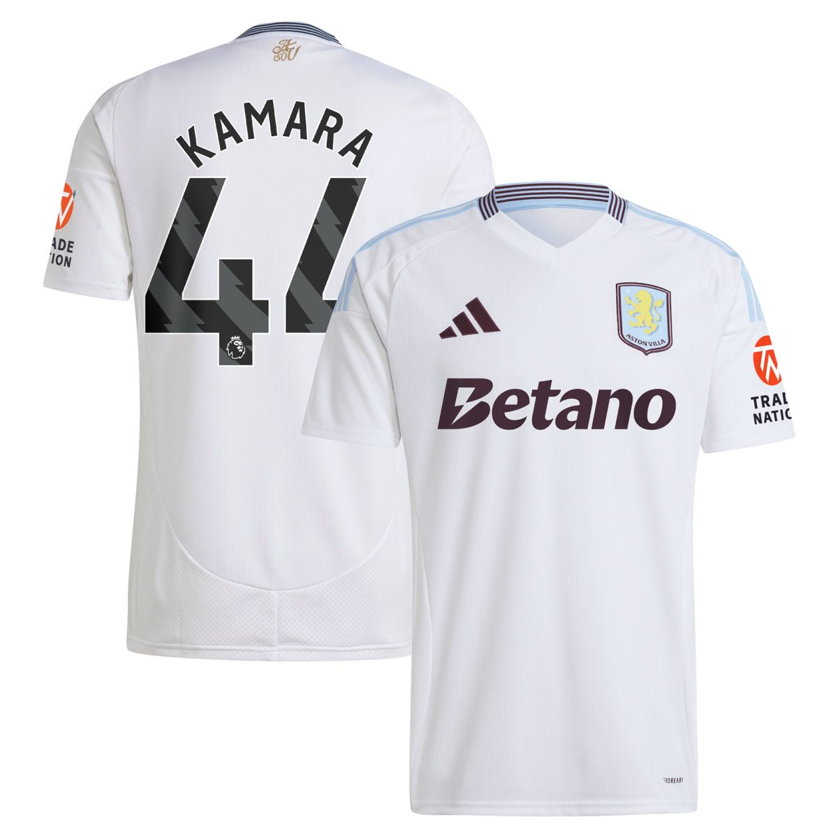 aston villa adidas away shirt 2024-25 with kamara 44 printing Collection | Official Aston Villa FC Gear Online