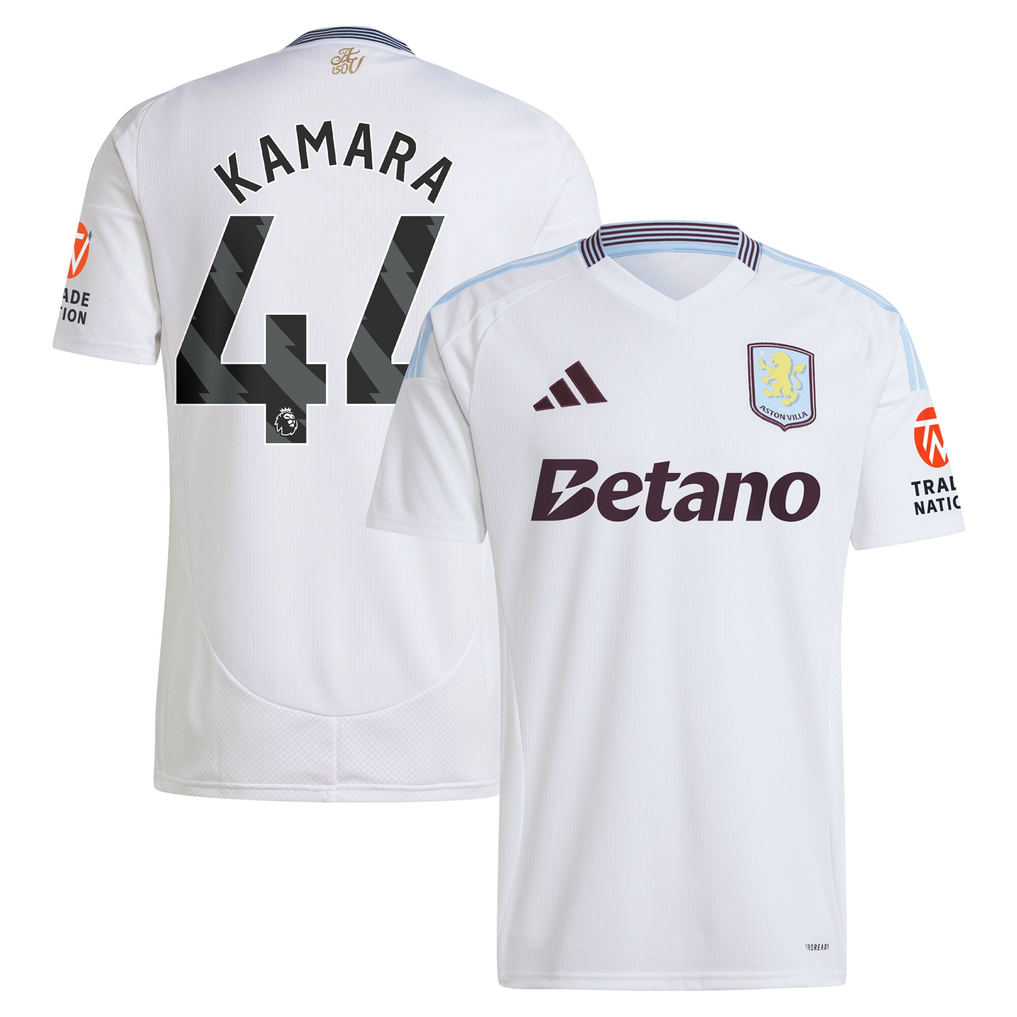aston villa adidas away shirt 2024-25 with kamara 44 printing Collection | Official Aston Villa FC Gear Online