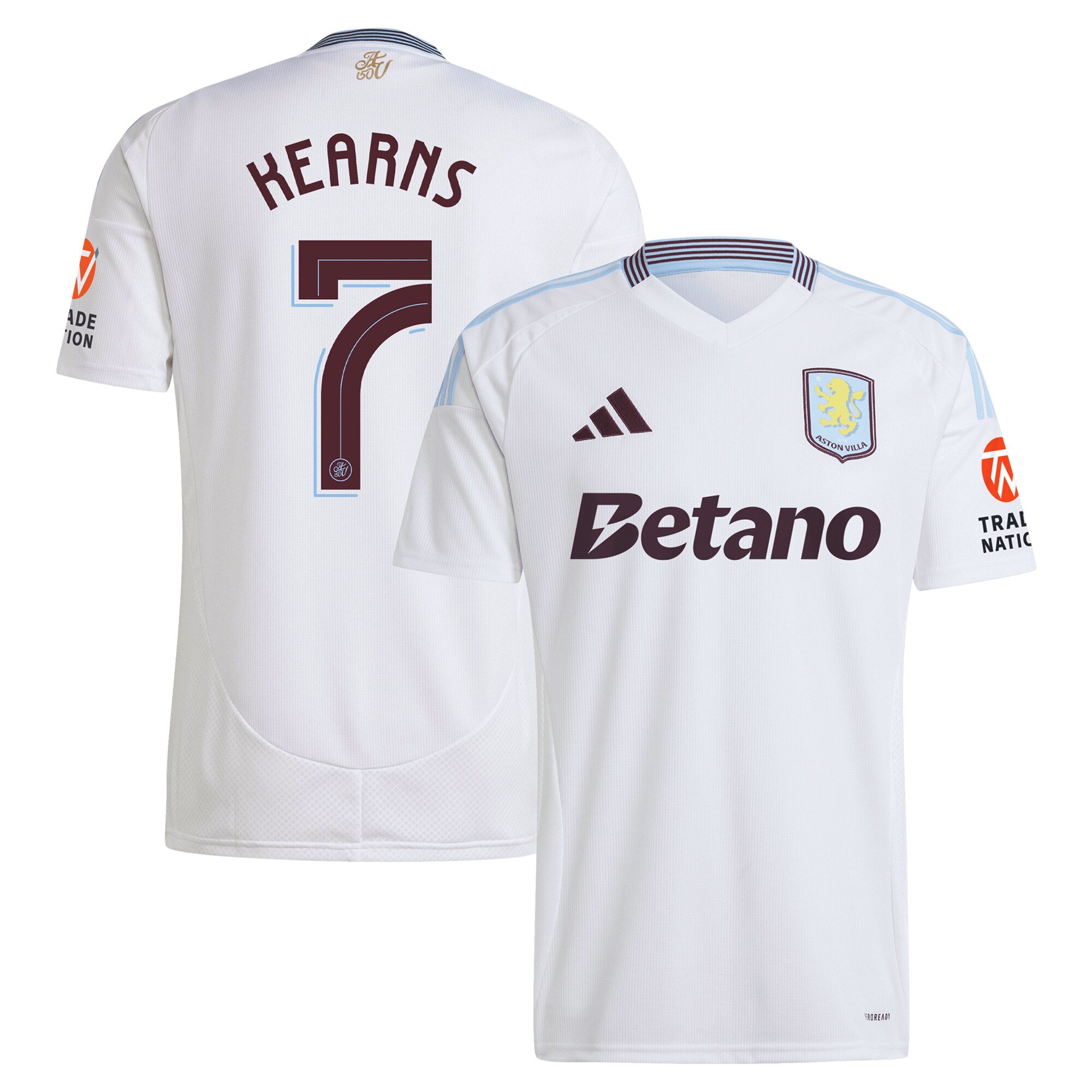 aston villa adidas away shirt 2024-25 with kearns 7 cup printing Collection | Official Aston Villa FC Gear Online