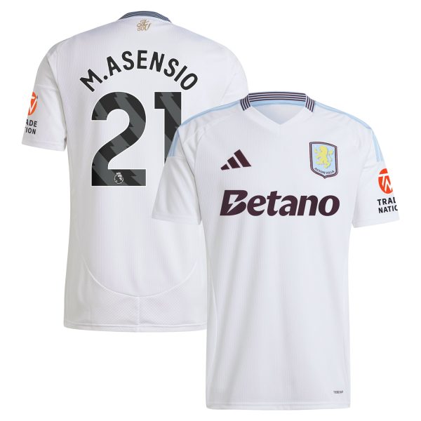 aston villa adidas away shirt 2024-25 with m.asensio 21 printing Collection | Official Aston Villa FC Gear Online