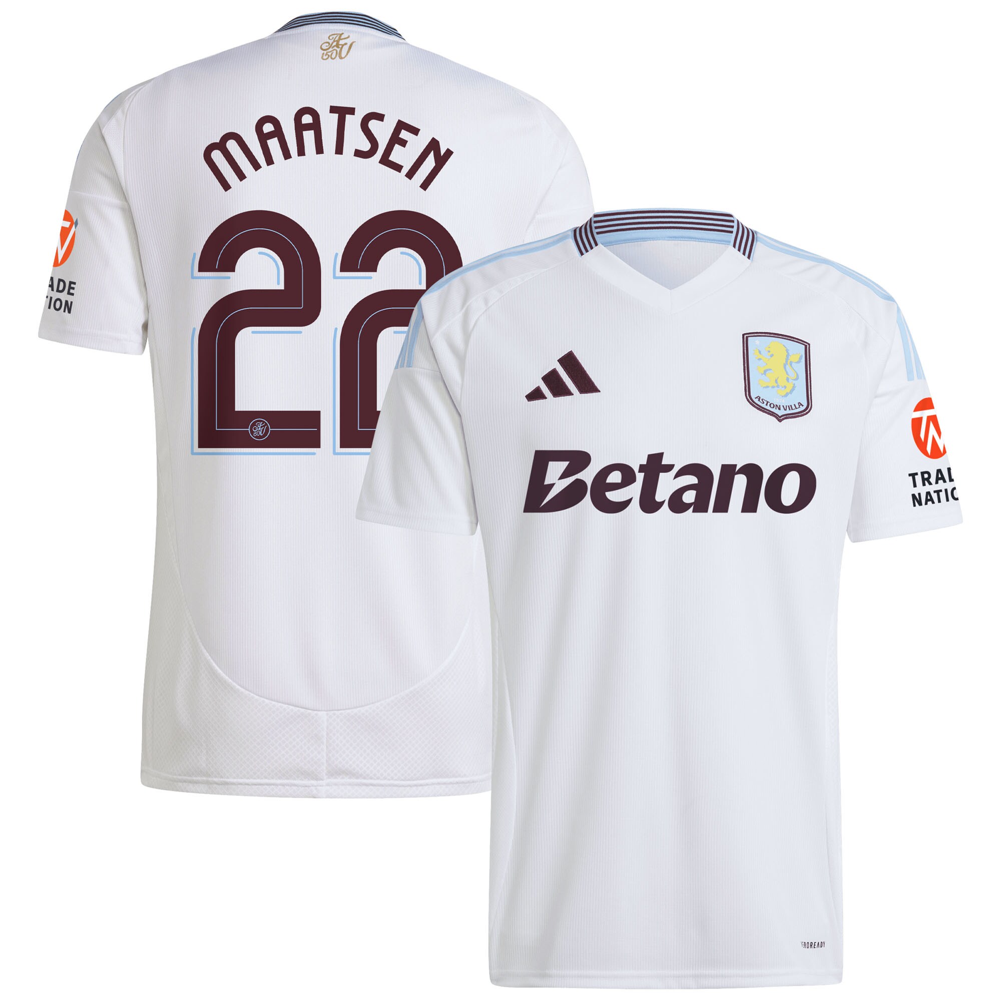 aston villa adidas away shirt 2024-25 with maatsen 22 cup printing Collection | Official Aston Villa FC Gear Online
