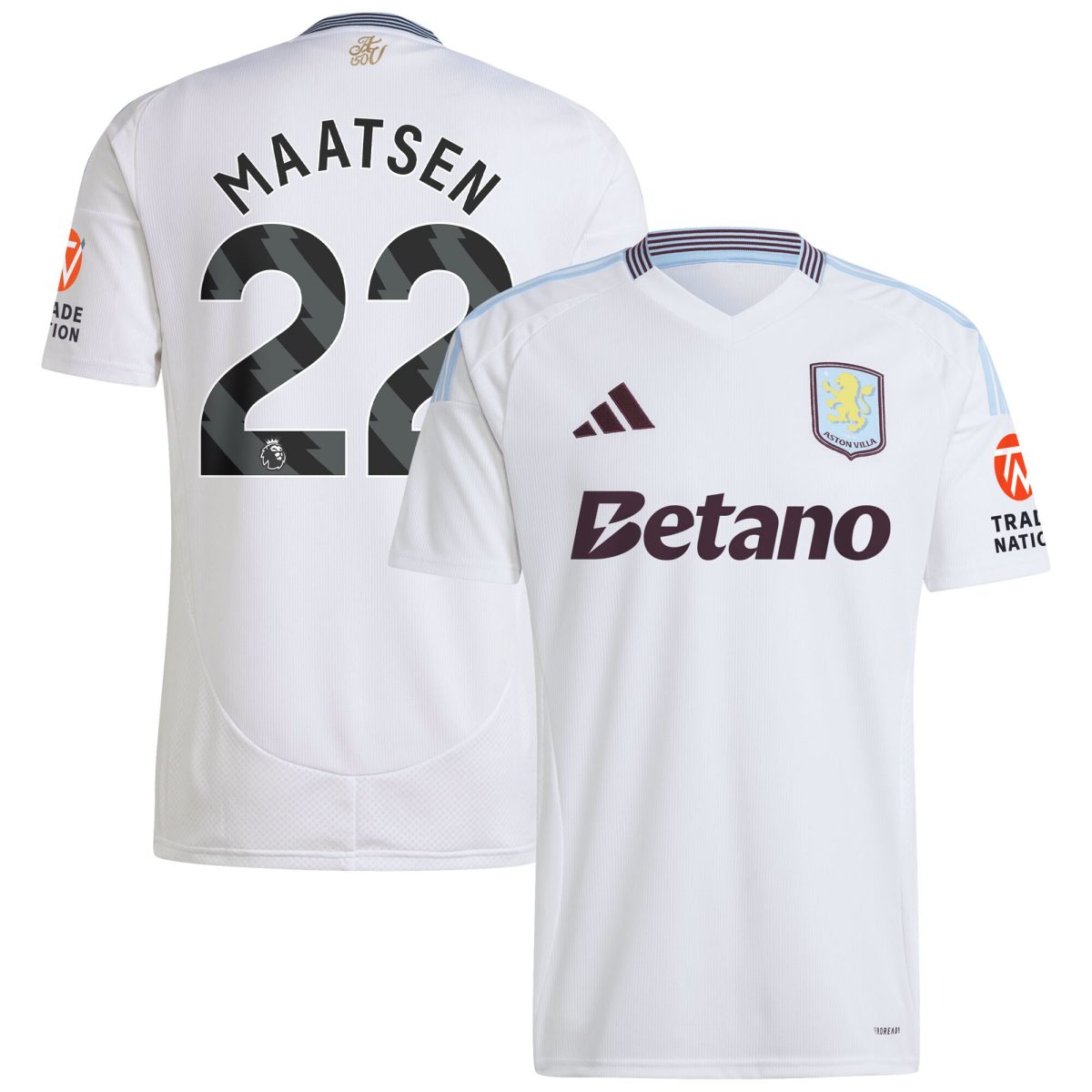 aston villa adidas away shirt 2024-25 with maatsen 22 printing Collection | Official Aston Villa FC Gear Online