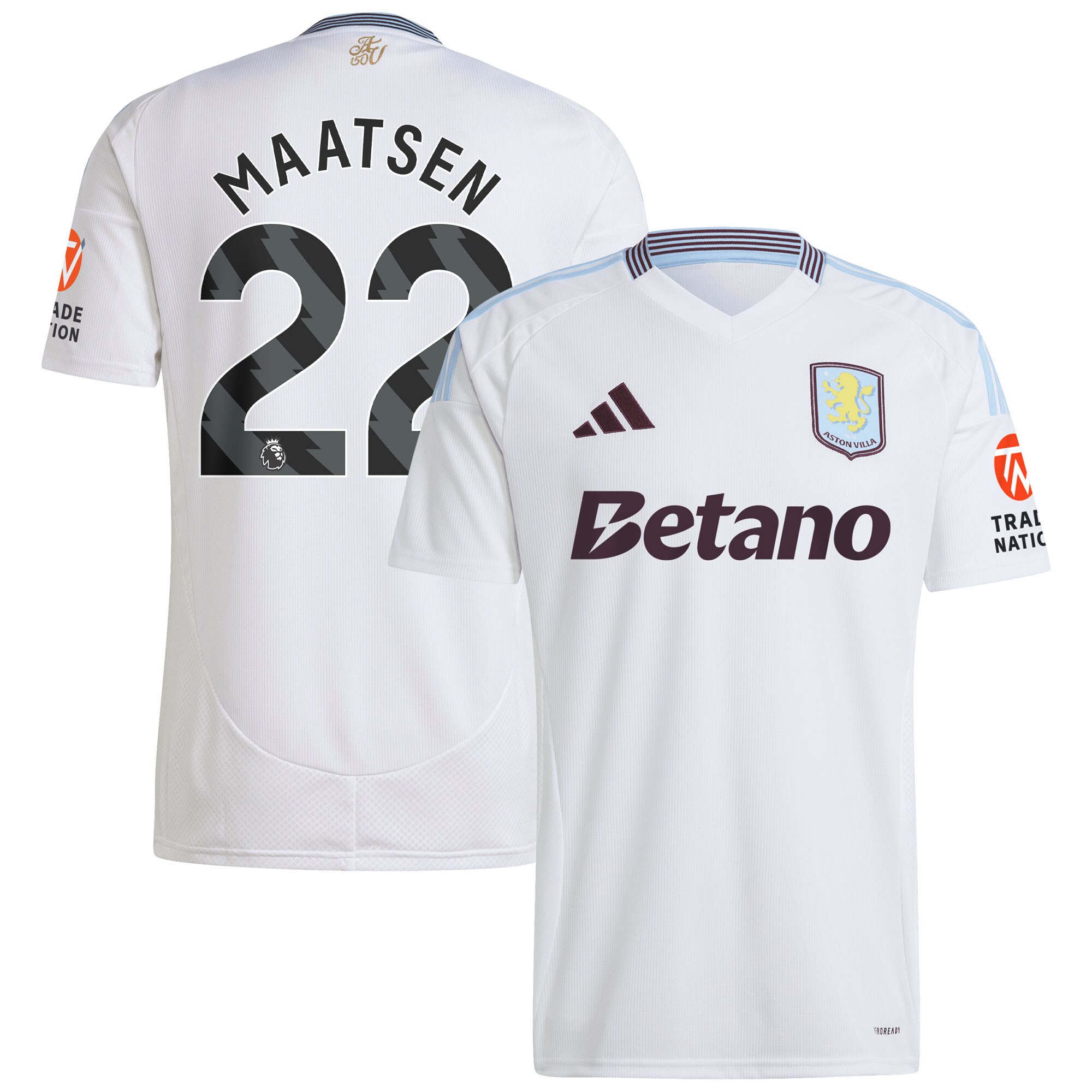 aston villa adidas away shirt 2024-25 with maatsen 22 printing Collection | Official Aston Villa FC Gear Online