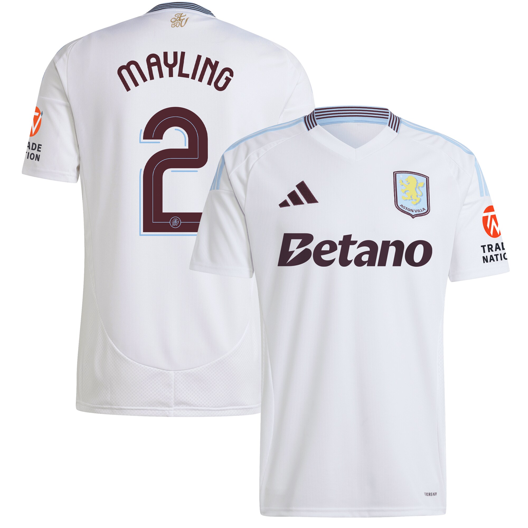 aston villa adidas away shirt 2024-25 with mayling 2 cup printing Collection | Official Aston Villa FC Gear Online