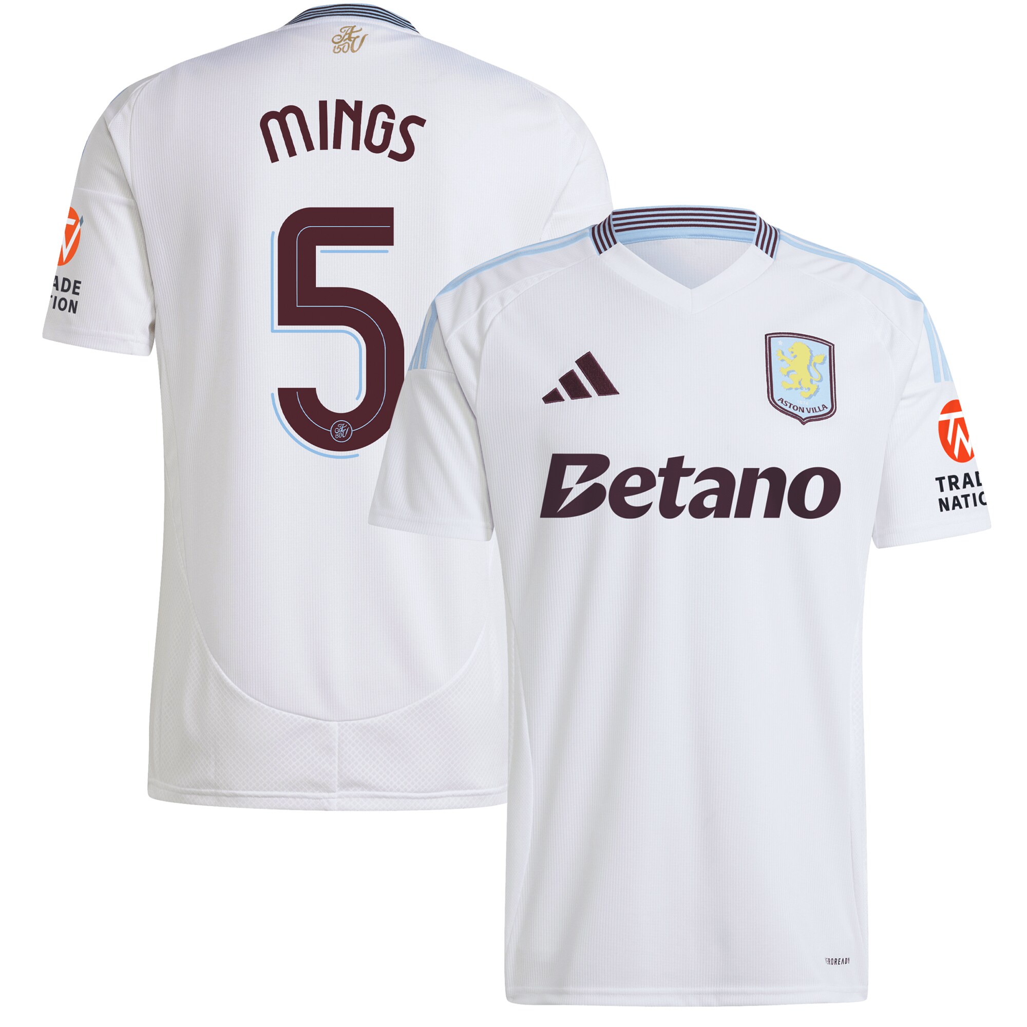 aston villa adidas away shirt 2024-25 with mings 5 cup printing Collection | Official Aston Villa FC Gear Online