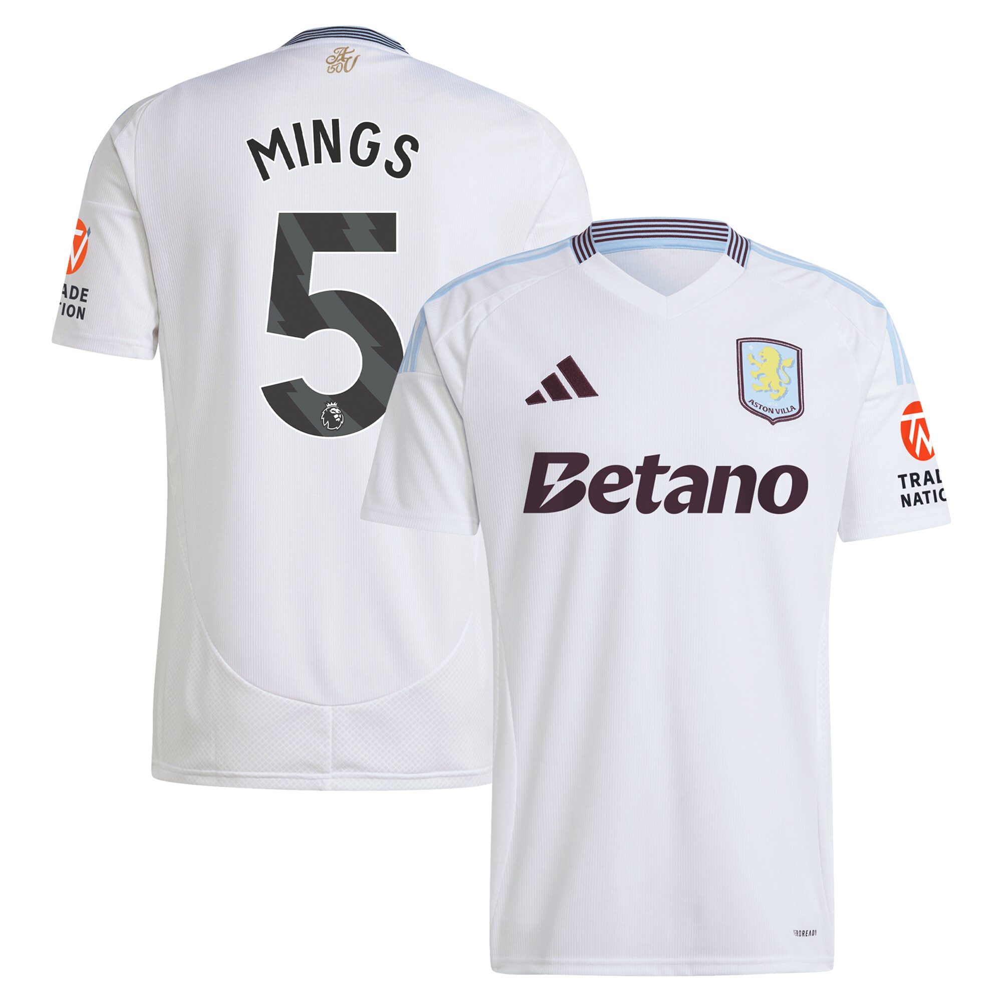aston villa adidas away shirt 2024-25 with mings 5 printing Collection | Official Aston Villa FC Gear Online