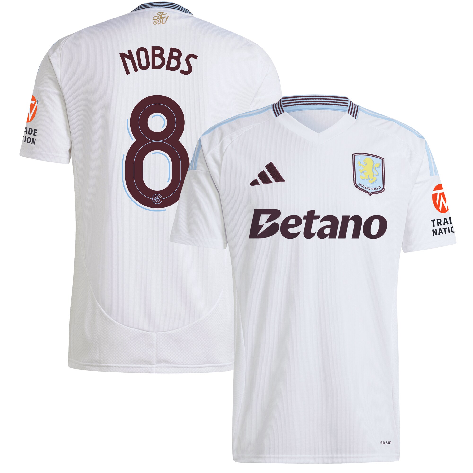 aston villa adidas away shirt 2024-25 with nobbs 8 cup printing Collection | Official Aston Villa FC Gear Online