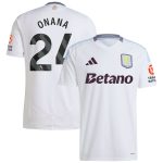 aston villa adidas away shirt 2024-25 with onana 24 printing Collection | Official Aston Villa FC Gear Online