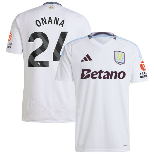 aston villa adidas away shirt 2024-25 with onana 24 printing Collection | Official Aston Villa FC Gear Online